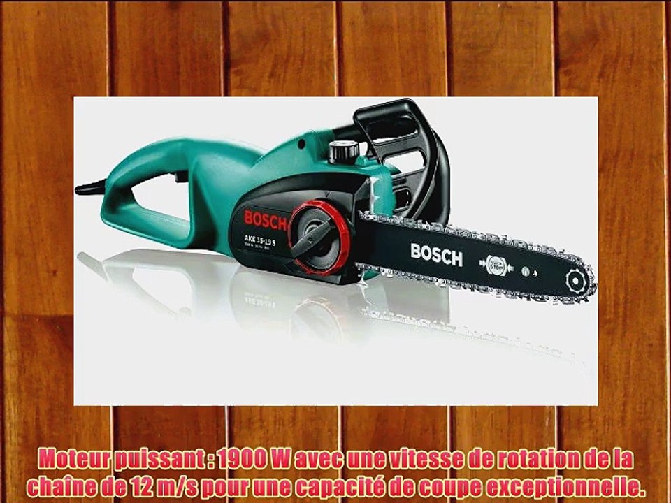 Bosch Tron?onneuse AKE 35-19 S de 44 kg puissance de 1900 W ? longueur de guide de 35 cm 0600836E03