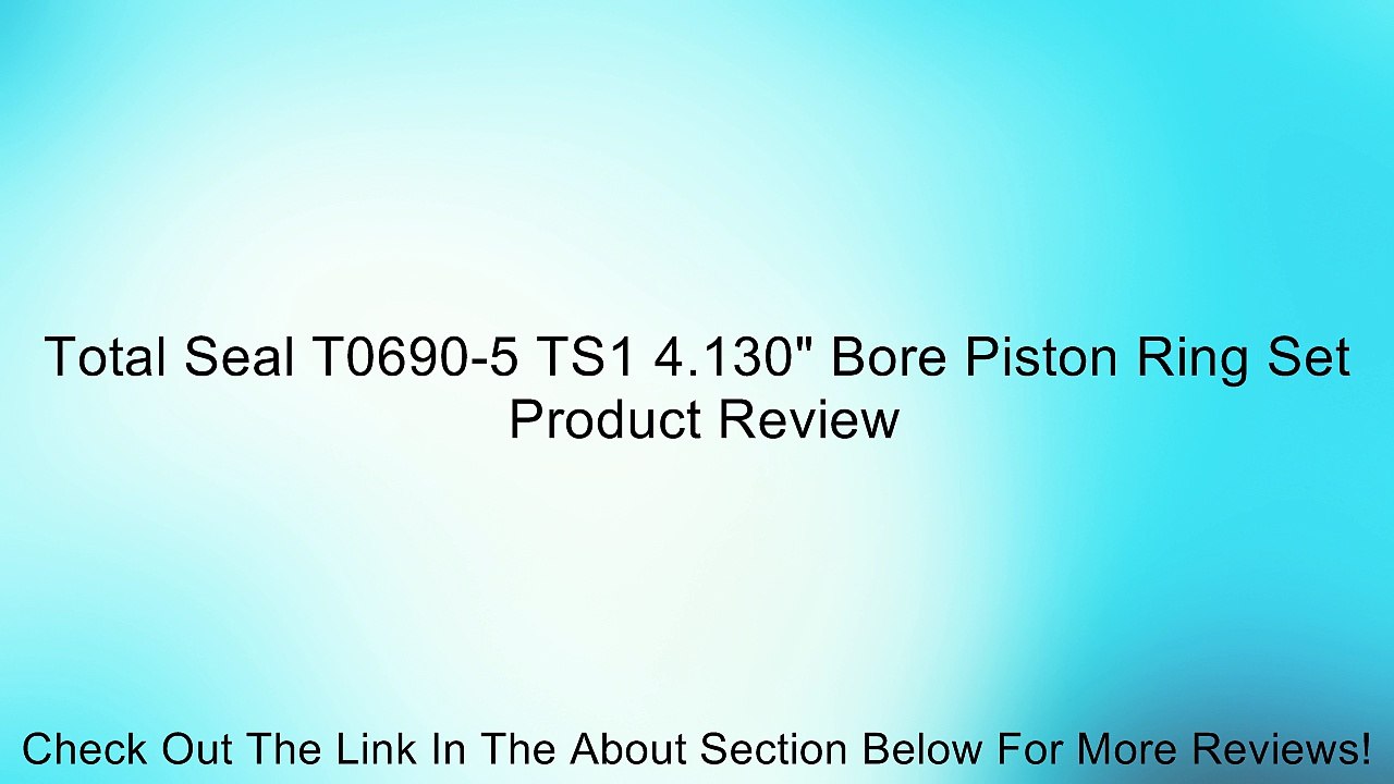 Total Seal T0690-5 TS1 4.130" Bore Piston Ring Set Review