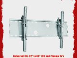 Silver Tilting Wall Mount Bracket for Sharp LC-32GA5U LCD 32 inch HDTV TV