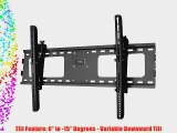 Black Adjustable Tilt/Tilting Wall Mount Bracket for Dynex DX-37L130A11/DX37L130A11 37 inch