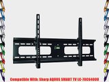 Ultra-Slim Black Adjustable Tilt/Tilting Wall Mount Bracket for Sharp AQUOS SMART TV LC-70C6400U