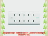 Belkin 10-Port Full Rate 2.4 Amp USB Charger for Smartphones and Tablets (B2E026)