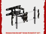 Arrowmounts AM-P22B Articulating Wall Mount for 37 to 63 Inch Flat Panel TVs Black