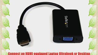 StarTech.com HD2VGAA2 HDMI Male to VGA Female Video Converter with Audio for Desktop PC/Laptop/Ultrabook