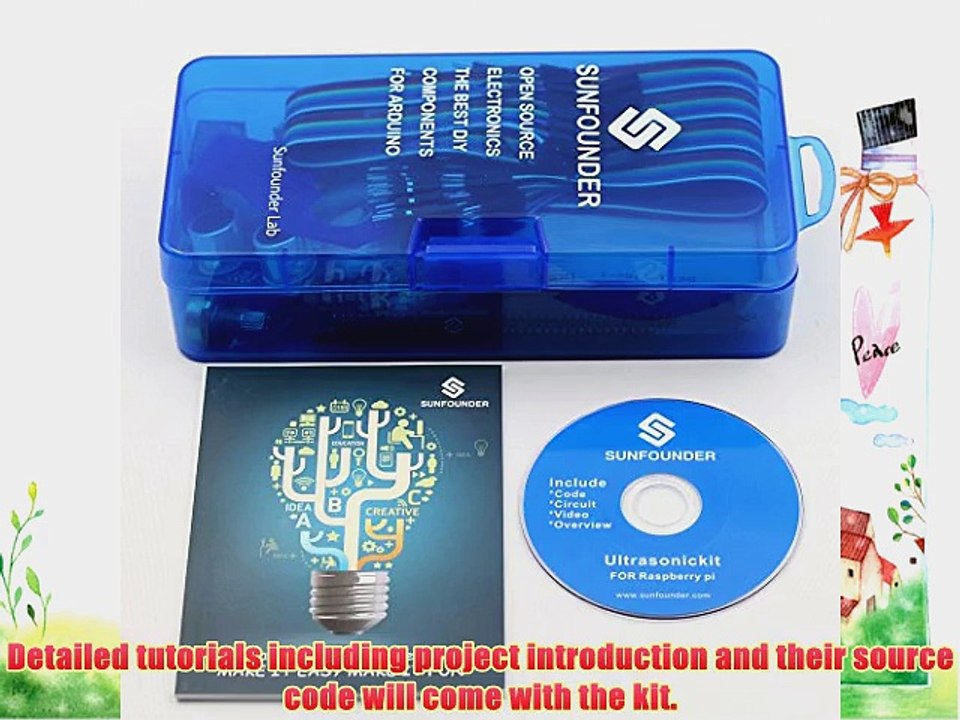 SunFounder LCD Ultrasonic Relay Sensor Electronic Bricks Starter Kit w/ 26-Pin GPIO Extension