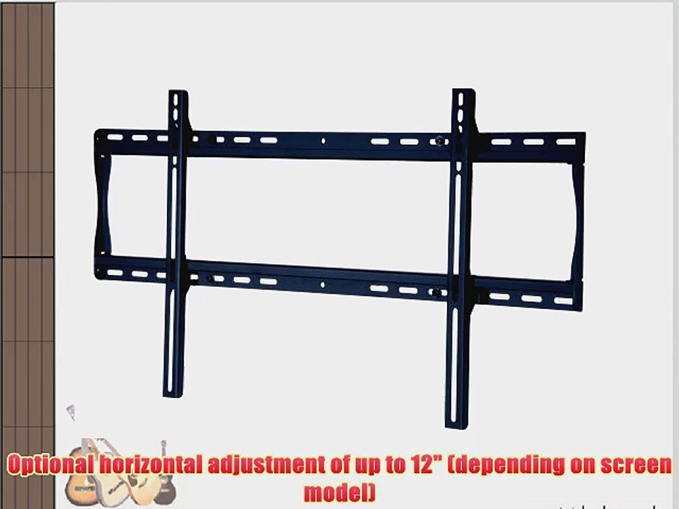 Peerless SF660P Universal Fixed Low-Profile Wall Mount for 39-Inch to 80-Inch Displays (Black/Non-Security)