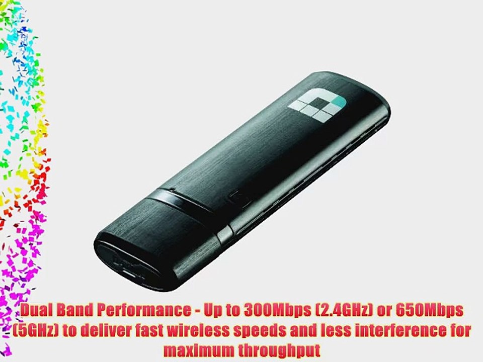 D-Link Wireless Dual Band AC1000 Mbps USB Wi-Fi Network Adapter (DWA-180)