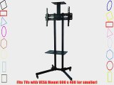 TV Cart for LCD LED Plasma Flat Panels Stand with Wheels Mobile fits 32 to 55 T.V.