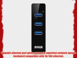 Anker? 3-Port USB 3.0 HUB with 10/100/1000 Gigabit Ethernet Converter (3 USB 3.0 Ports A RJ45