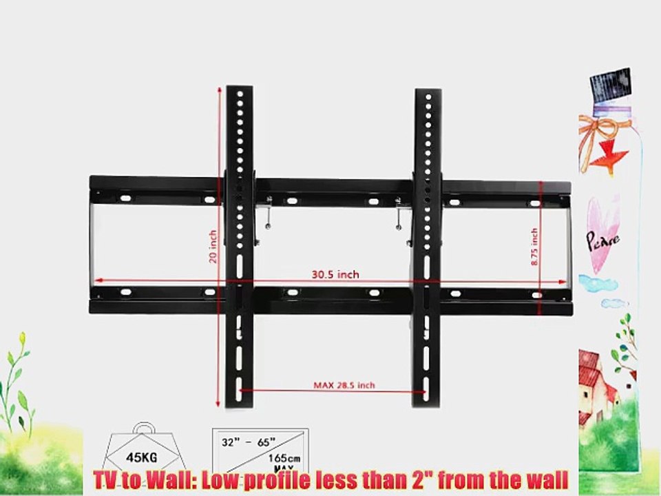 Lumsing Universal Tilt Wall Mount Bracket for All Flat Screen LCD Plasma LED TV 32-60 Supports