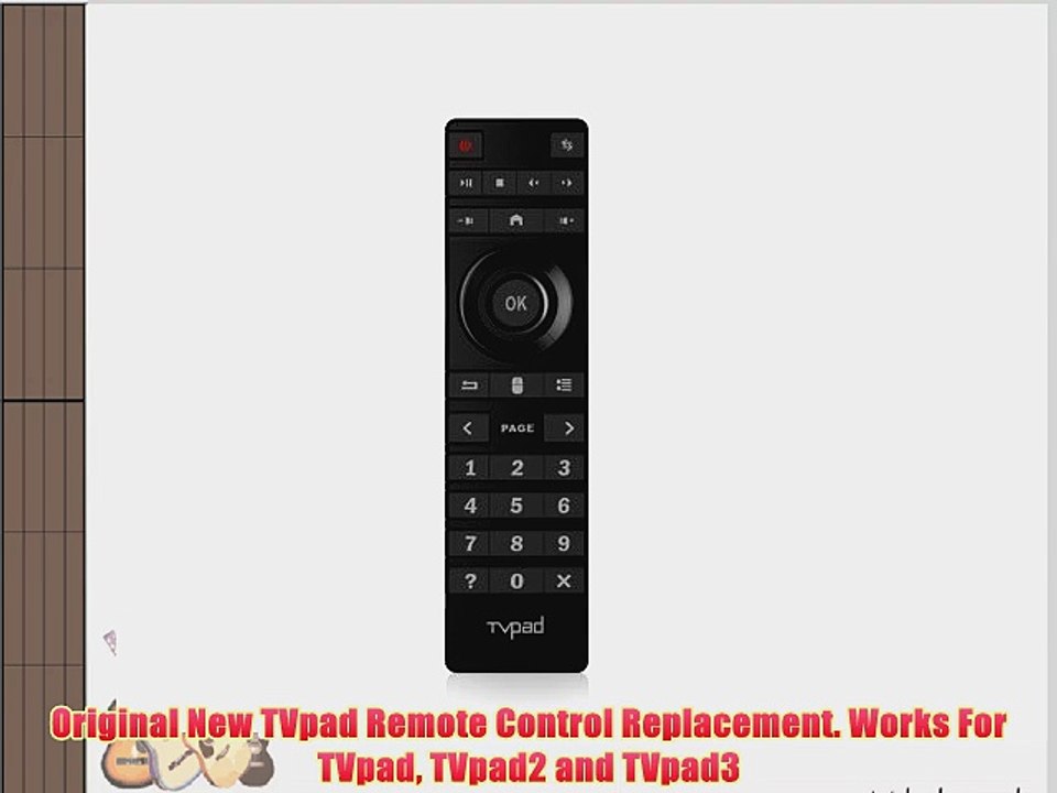 Original New TVpad Remote Control Replacement. Works For TVpad TVpad2 and TVpad3