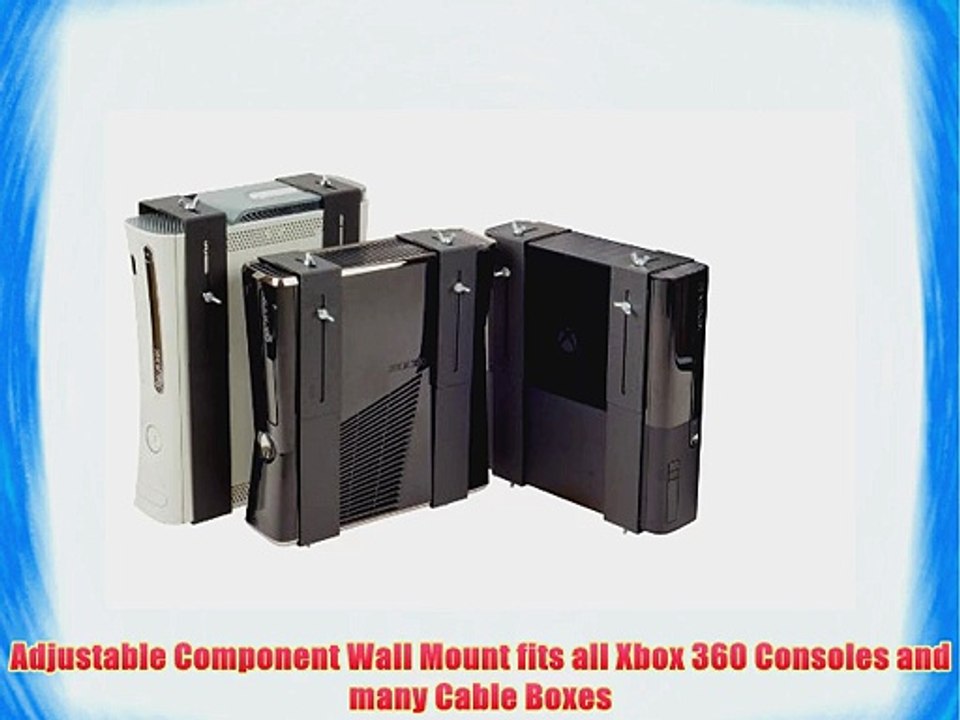 HIDEit Uni-MW - Vertical Adjustable Cable Box Wall Mount Xbox Wall Mount DVR Mount Satellite