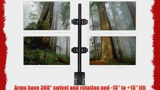 Pwr ? Quad Ergonomic LCD Monitor Screen LED Tv Table Desk Mount Clamp Stand up to 27 Heavy