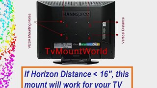 Mount World 1034-30 Low Profile LCD LED Plasma TV Tilt Wall Mount with Bundle 2 Glass shelf