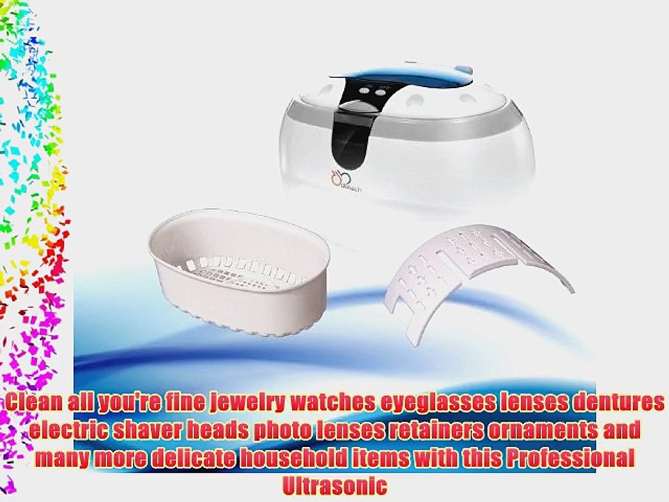 DB-Tech Ultrasonic Cleaner with a 17-ounce Stainless Steel Cleaning Tank Basket Watch Holder