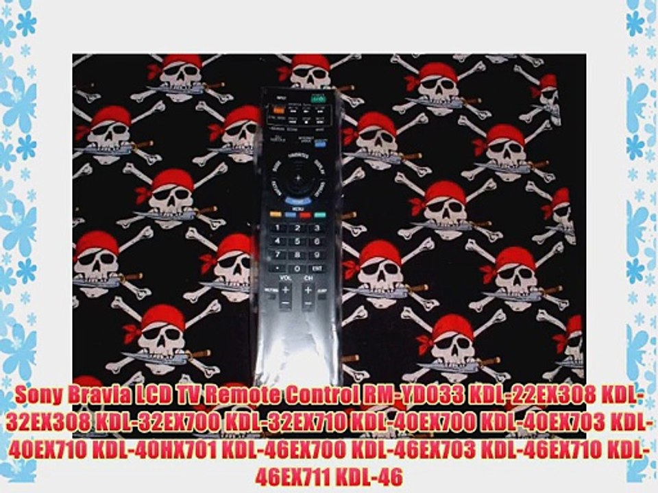Sony Bravia LCD TV Remote Control RM-YD033 KDL-22EX308 KDL-32EX308 KDL-32EX700 KDL-32EX710