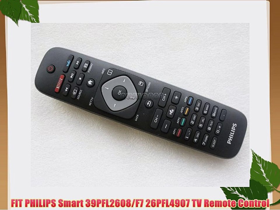 FIT PHILIPS Smart 39PFL2608/F7 26PFL4907 TV Remote Control