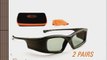 PANASONIC-Compatible 3ACTIVE? 3D Glasses. For 2012-14 RF 3D TV's. Rechargeable. TWIN-PACK