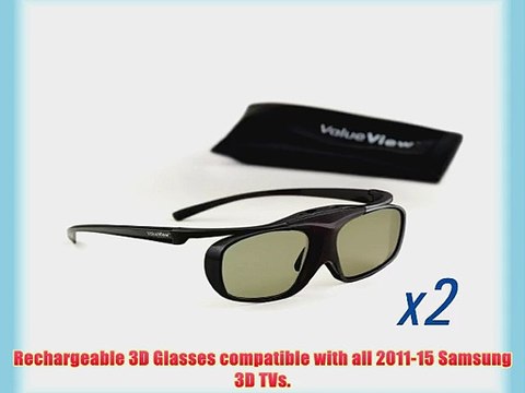 ValueView 3D Glasses for SAMSUNG? 3D TVs. Rechargeable. TWO PAIRS