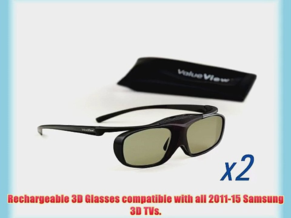ValueView 3D Glasses for SAMSUNG? 3D TVs. Rechargeable. TWO PAIRS