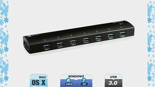 iClever IC-H002 Super Speed Aluminum 7-port USB 3.0 Hub with 4A Power Adapter (Aluminum Body