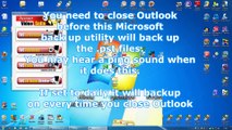 Automatically Backup Outlook emails.  Using a FREE MS Utility.