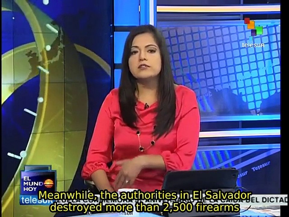 Salvadoran police destroy 2,580 confiscated firearms