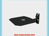 Black Single WALL MOUNT SHELF for DVD VCR Cable Box Stereo Blu-Ray Components
