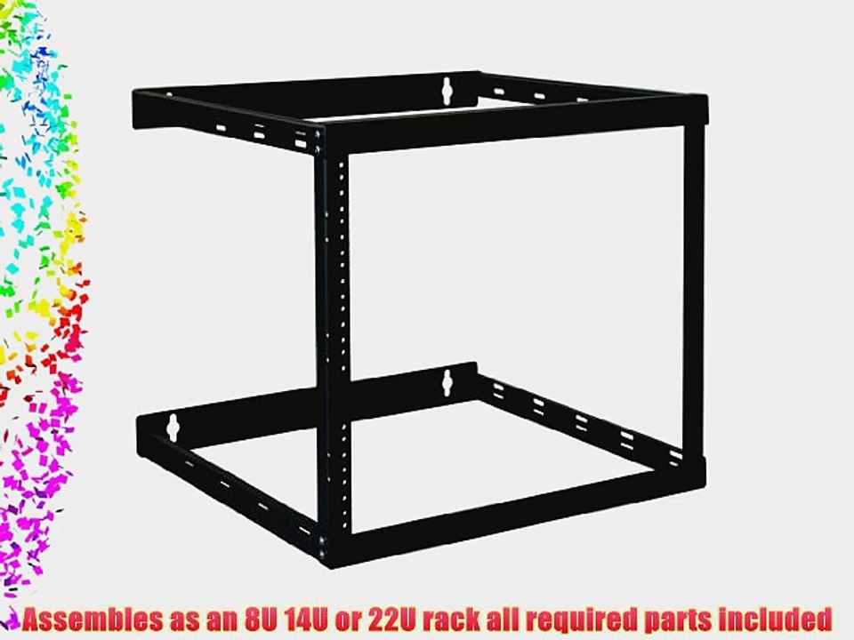 Tripp Lite SRWO8U22 Wall Mount 2-Post Open Frame Rack Cabinet 8U/14U/22U Wall