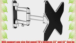 Mount-It! Full Motion Flat Panel Monitor/LCD TV Wall Mount with Dual Articulating Arm for flat