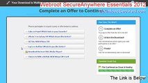 Webroot SecureAnywhere Essentials 2012 Full Download (Legit Download 2015)