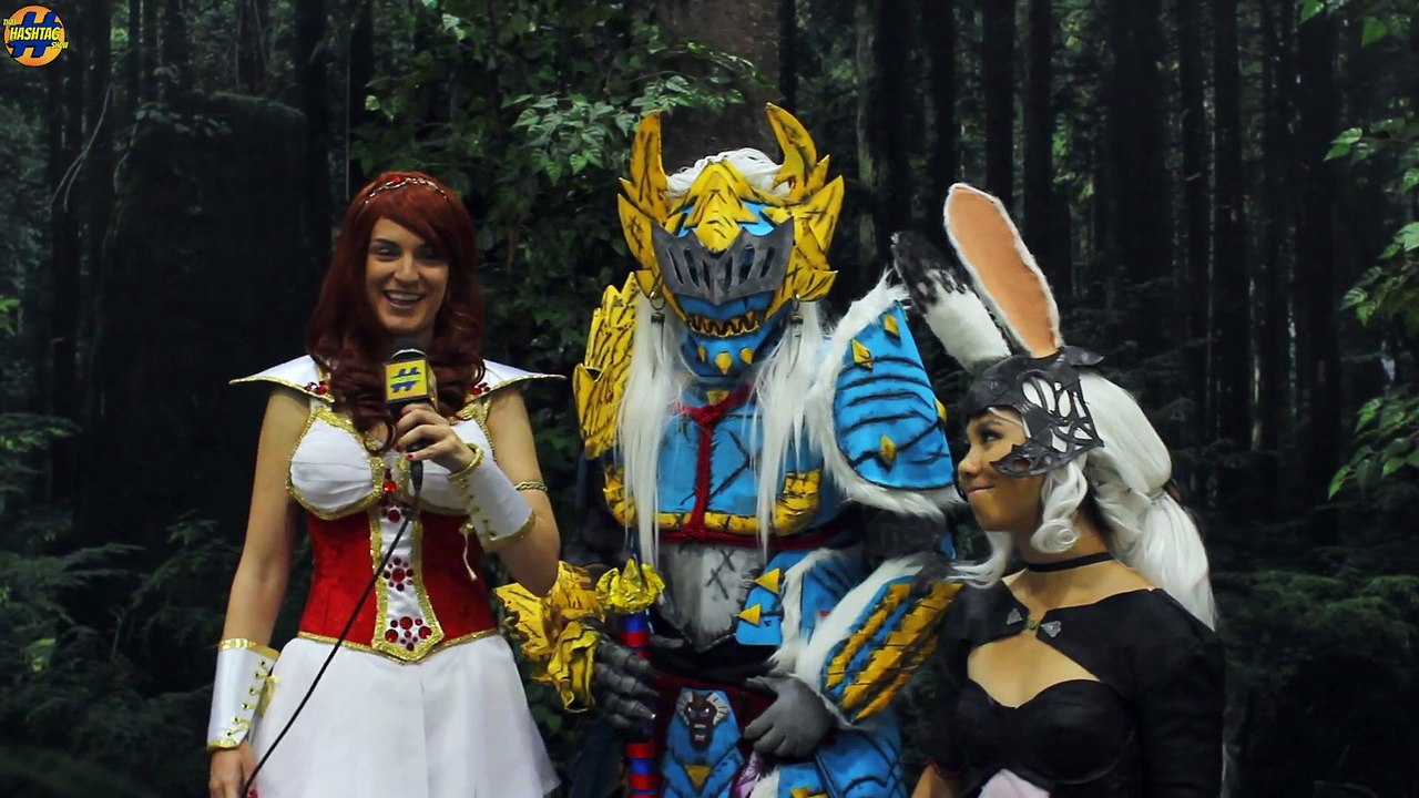 Monster Hunter Zinogre Armor & Final Fantasy XII's Fran Cosplay Interviews at Anime Expo 2014