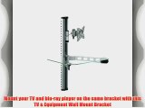 Wall Mounted TV and Component Shelf Combo DVD DVR VCR Articulating Wall Mount Bracket for TV