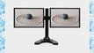 NavePoint Dual LCD Monitor Mount Stand Free Standing With Adjustable Tilt Holds 2 Monitors