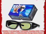 4 Rechargeable Ultra-Clear 3D Glasses for Sharp 3D Televisions