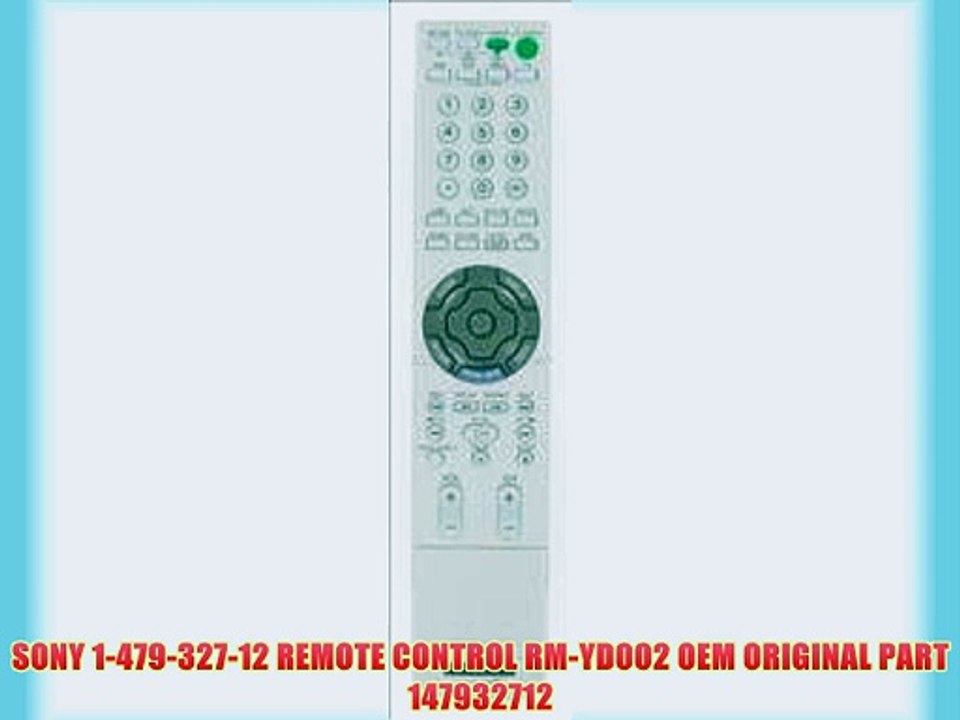 SONY 1-479-327-12 REMOTE CONTROL RM-YD002 OEM ORIGINAL PART 147932712
