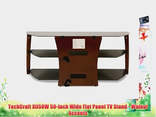 TechCraft Xii50W 50-Inch Wide Flat Panel TV Stand - Walnut Accents