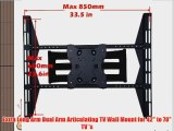 Extra Long Arm Dual Arm Articulating TV Wall Mount for 42 to 70 TV 's