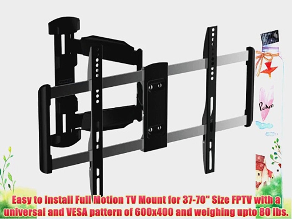 Stanley TV Wall Mount - Full Motion Articulating Mount for Large Flat Panel Television (TLX-105FM)