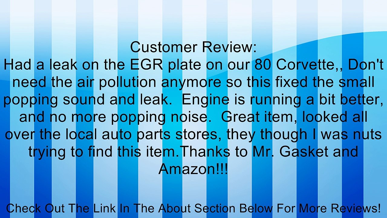 Mr. Gasket 7631 Chrome Manifold EGR Block for Small Block Chevy Review