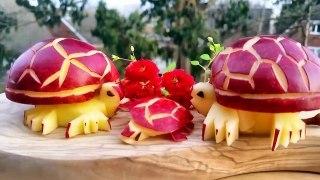How to make a turtle of apples