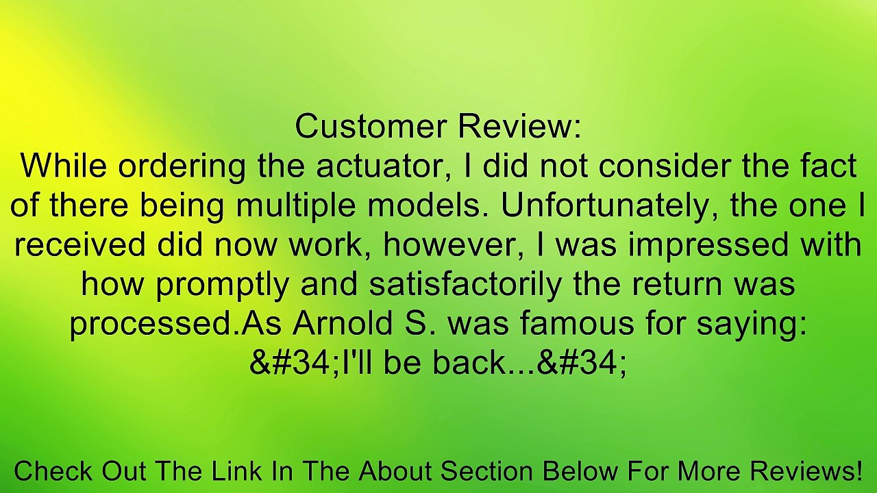 Mopar 5525 6712AB, Door Lock Actuator Motor Review