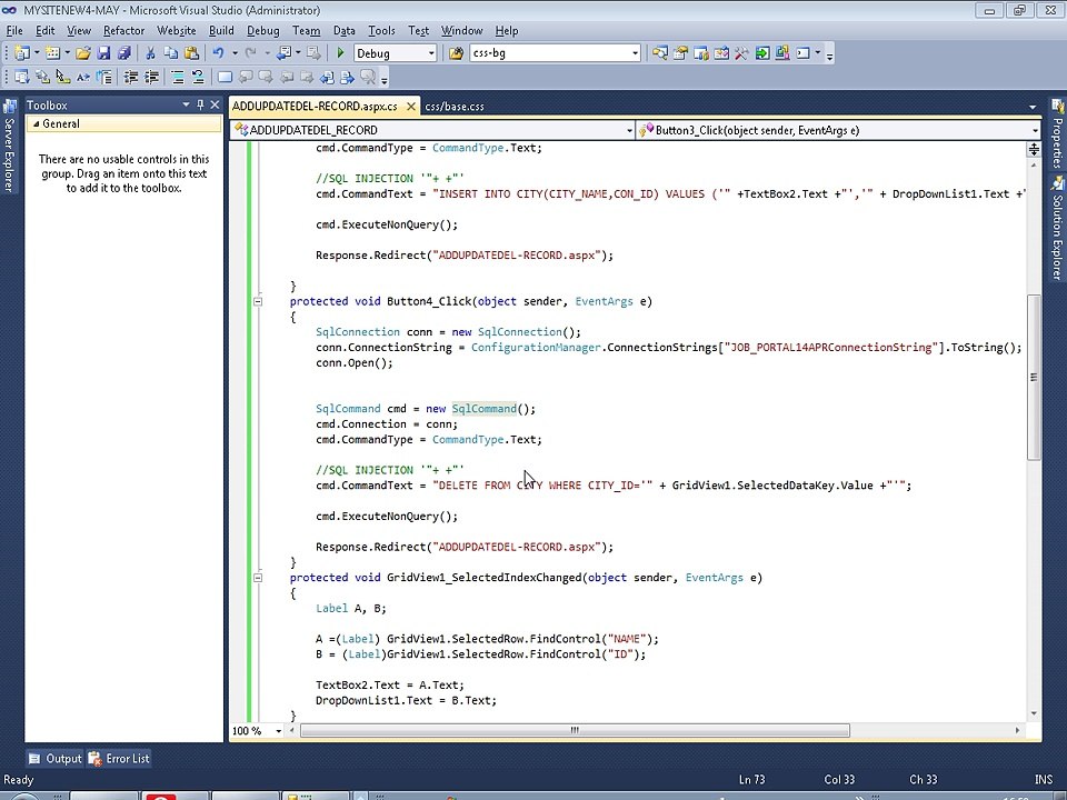SELECT-INSERT-DATA BY STORED PROCEDURE IN ASP.NET C_SHARP PART 1