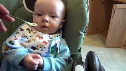 Baby spitting out food