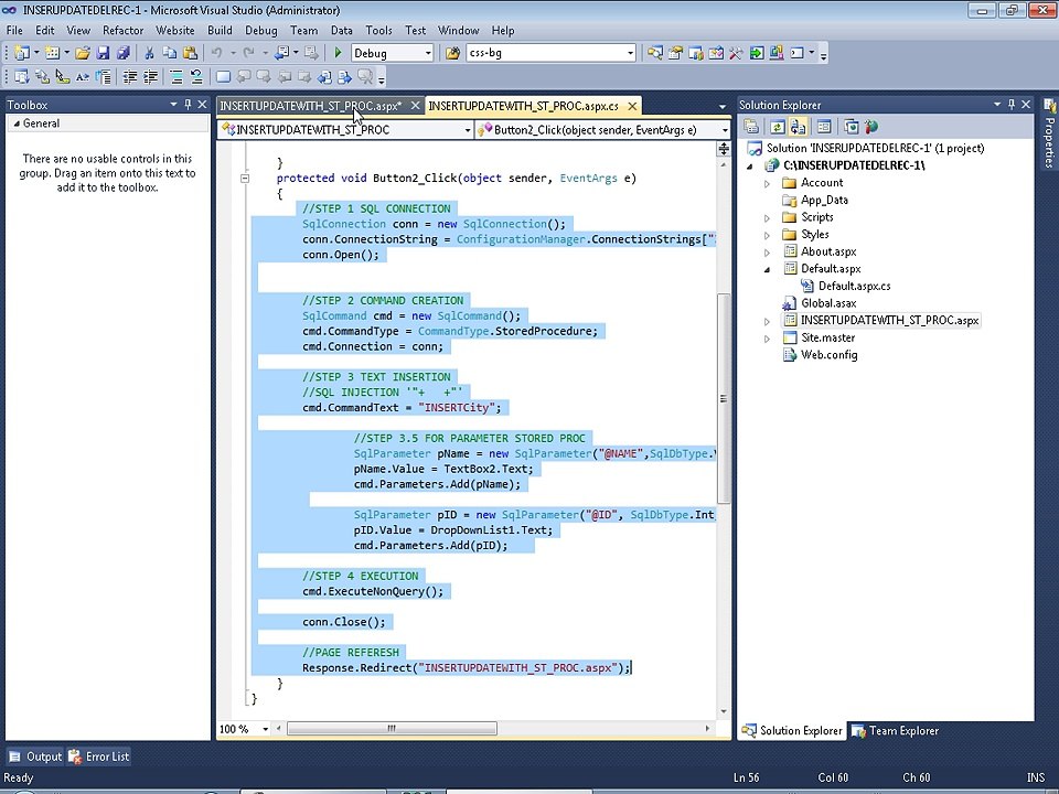 UPDATE-DELETE-DATA BY STORE PROCEDURE IN ASP.NET C#SHARP PART 3