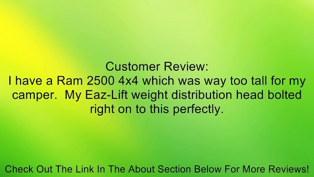 Eaz-Lift 48132 12 x 2 x 2 Sway Control Shank Review