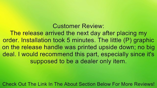 Dorman 924-305 Cadillac/Chevrolet/GMC Parking Brake Release Review