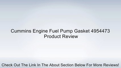 Cummins Engine Fuel Pump Gasket 4954473 Review