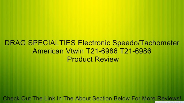DRAG SPECIALTIES Electronic Speedo/Tachometer American Vtwin T21-6986 T21-6986 Review