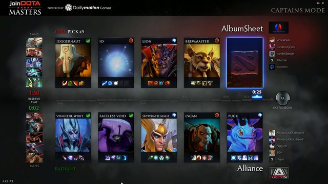 [Russian} joinDOTA Masters XV - Alliance vs AlbumS G3